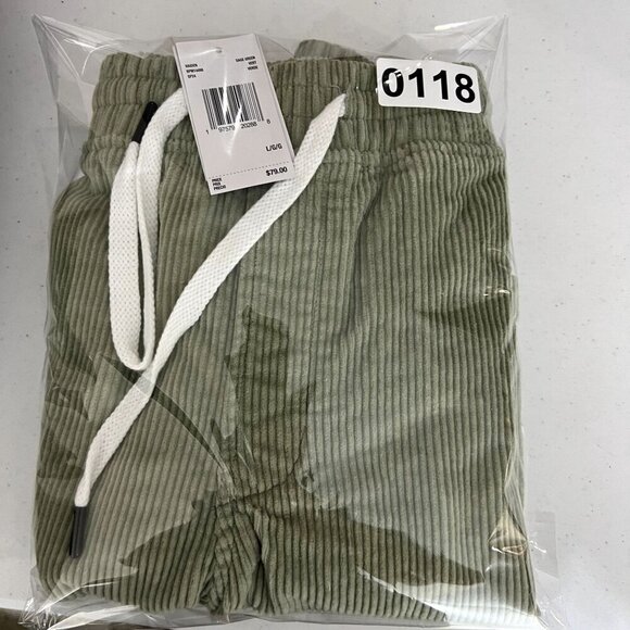 Buffalo David Bitton Mens L Sage Green Corduroy Haiden Shorts Summer Minimalist - Picture 15 of 16